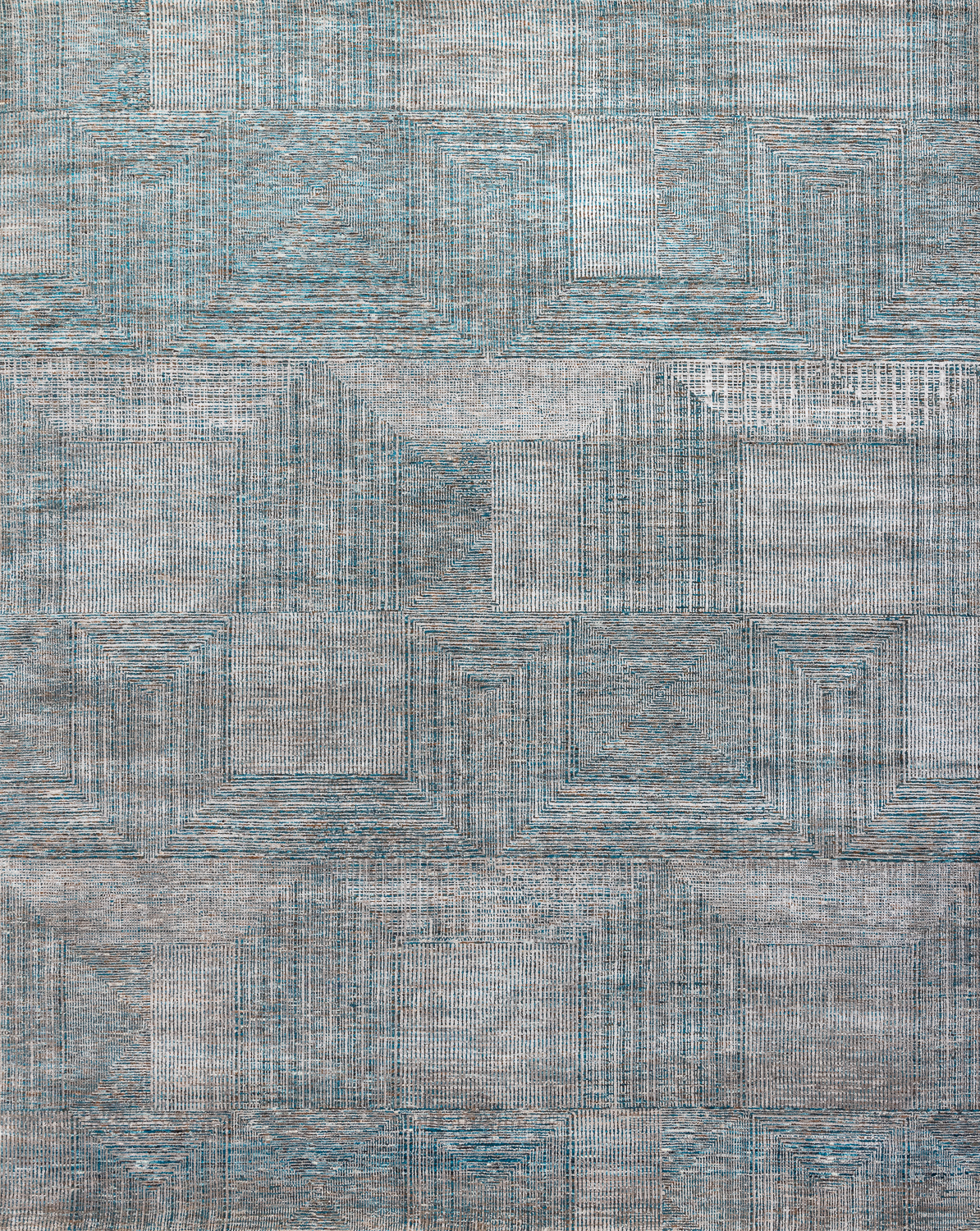Индийский ковёр из шерсти и бамбукового шёлка «CHAOS THEORY» ESKN472-CAP-CBRN 246 x 305 см