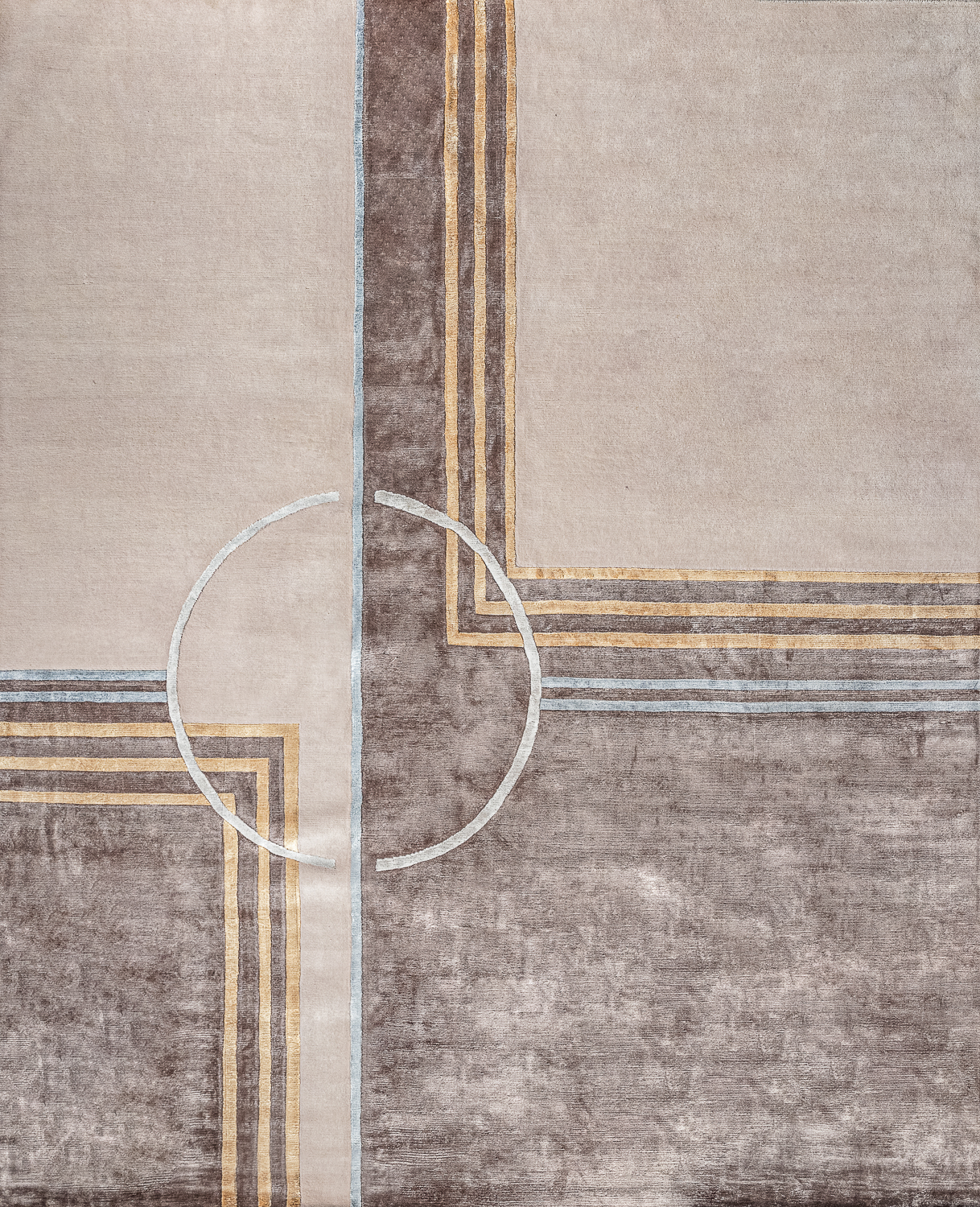 Индийский ковёр из шерсти и арт-шёлка «CARTIE COLLECTION» ART DECO-03-21B