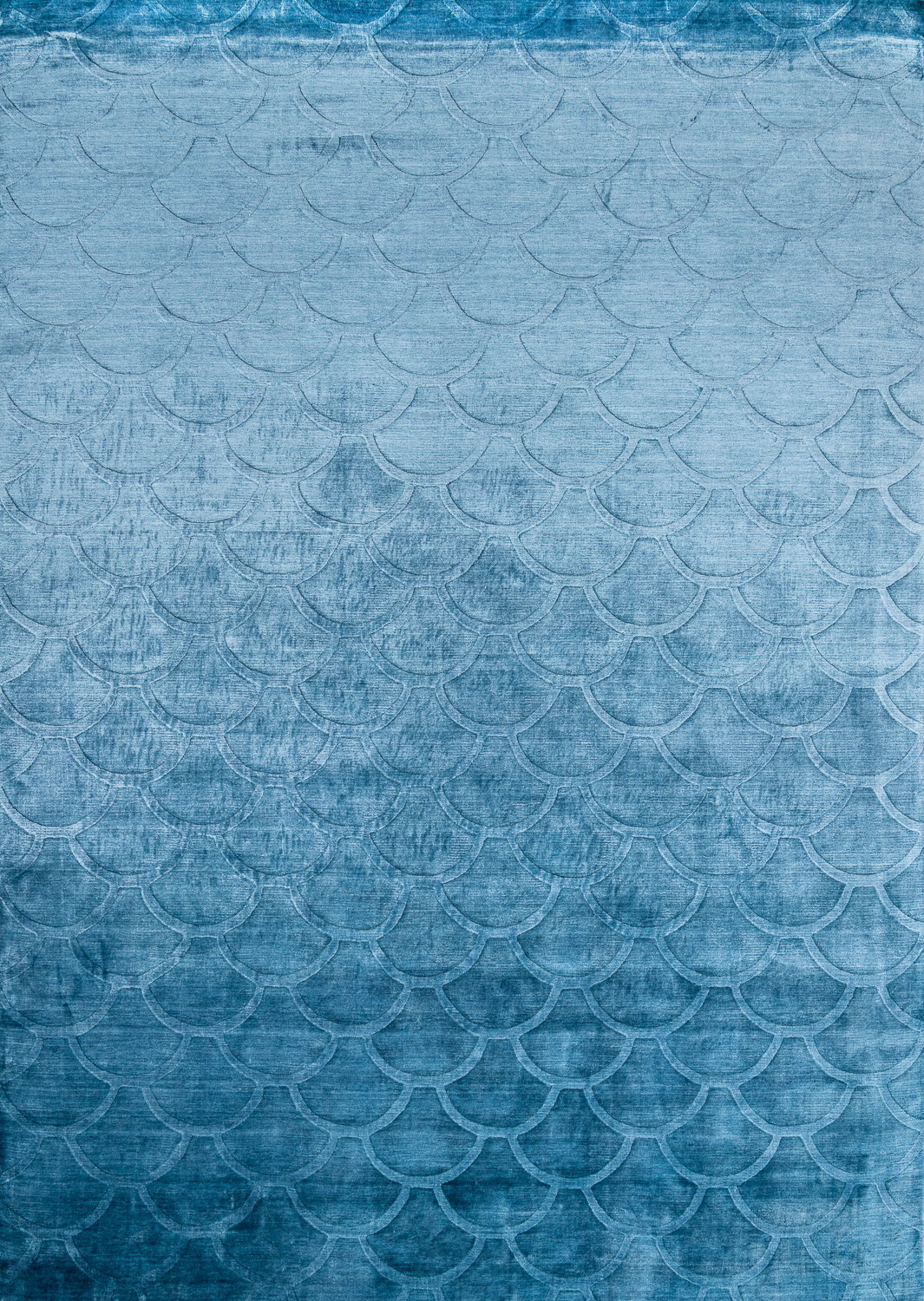 Индийский ковёр из арт-шёлка и шерсти «JAZZ» 2019008-BLUE ASHES 167 x 237 см