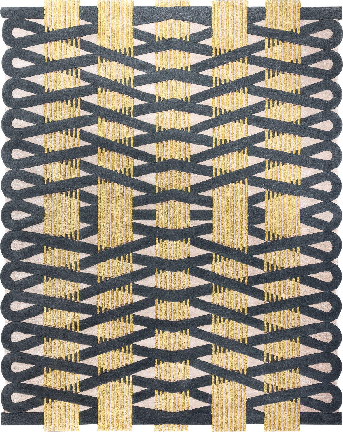Индийский ковёр из арт-шёлка и шерсти «IRREGULAR» TOP-9061-L.GRAY-L.GRAY 244 x 305 см