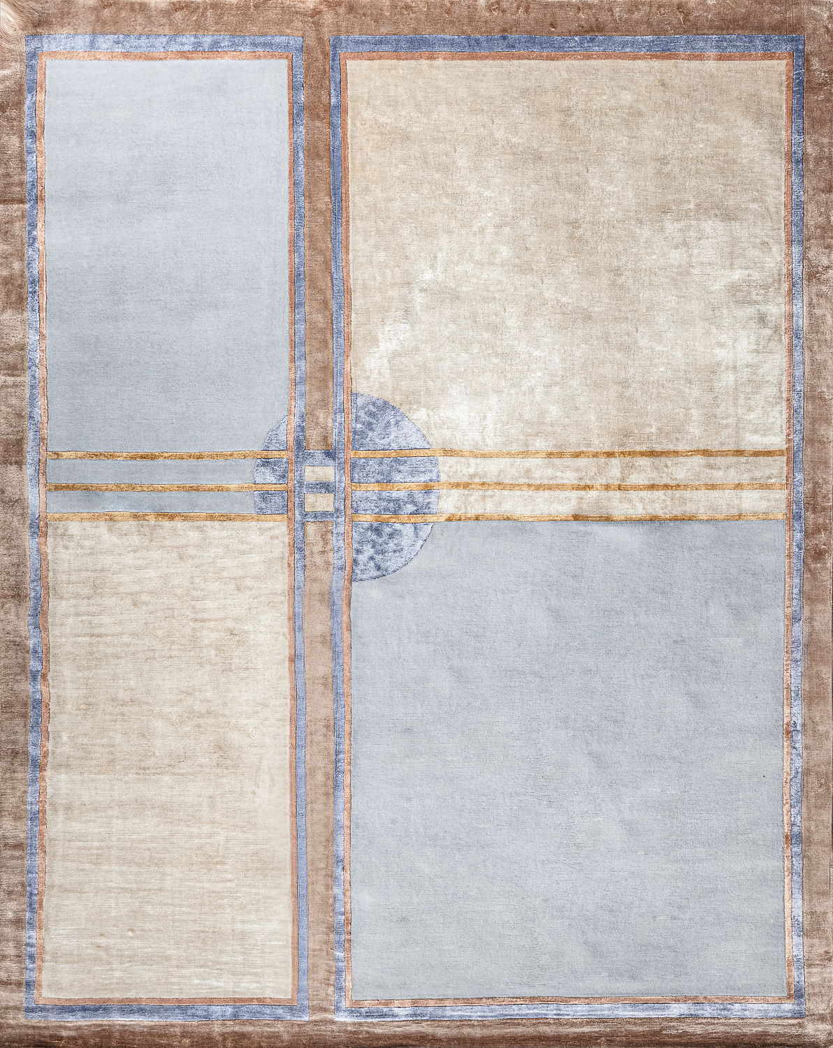 Индийский ковёр из шерсти и арт-шёлка «CARTIE COLLECTION» ART DECO-1
