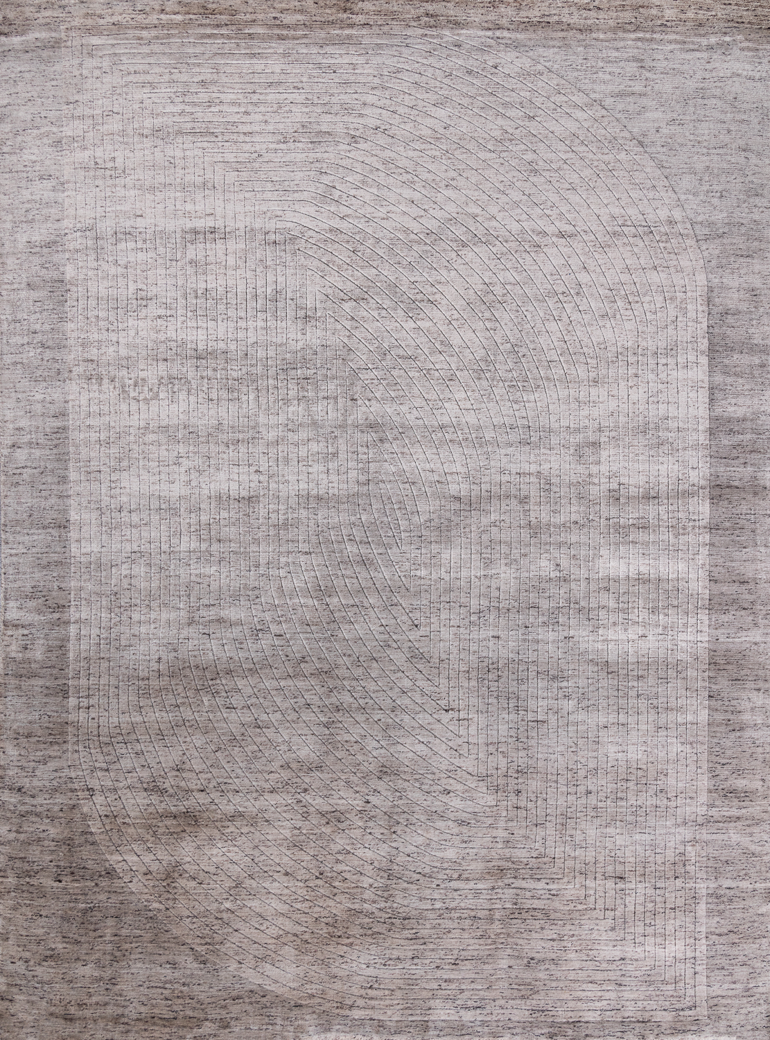 Индийский ковёр из арт-шёлка и шерсти «IRREGULAR» TNQ-1125-ASH-P.TINT 183 x 293 см