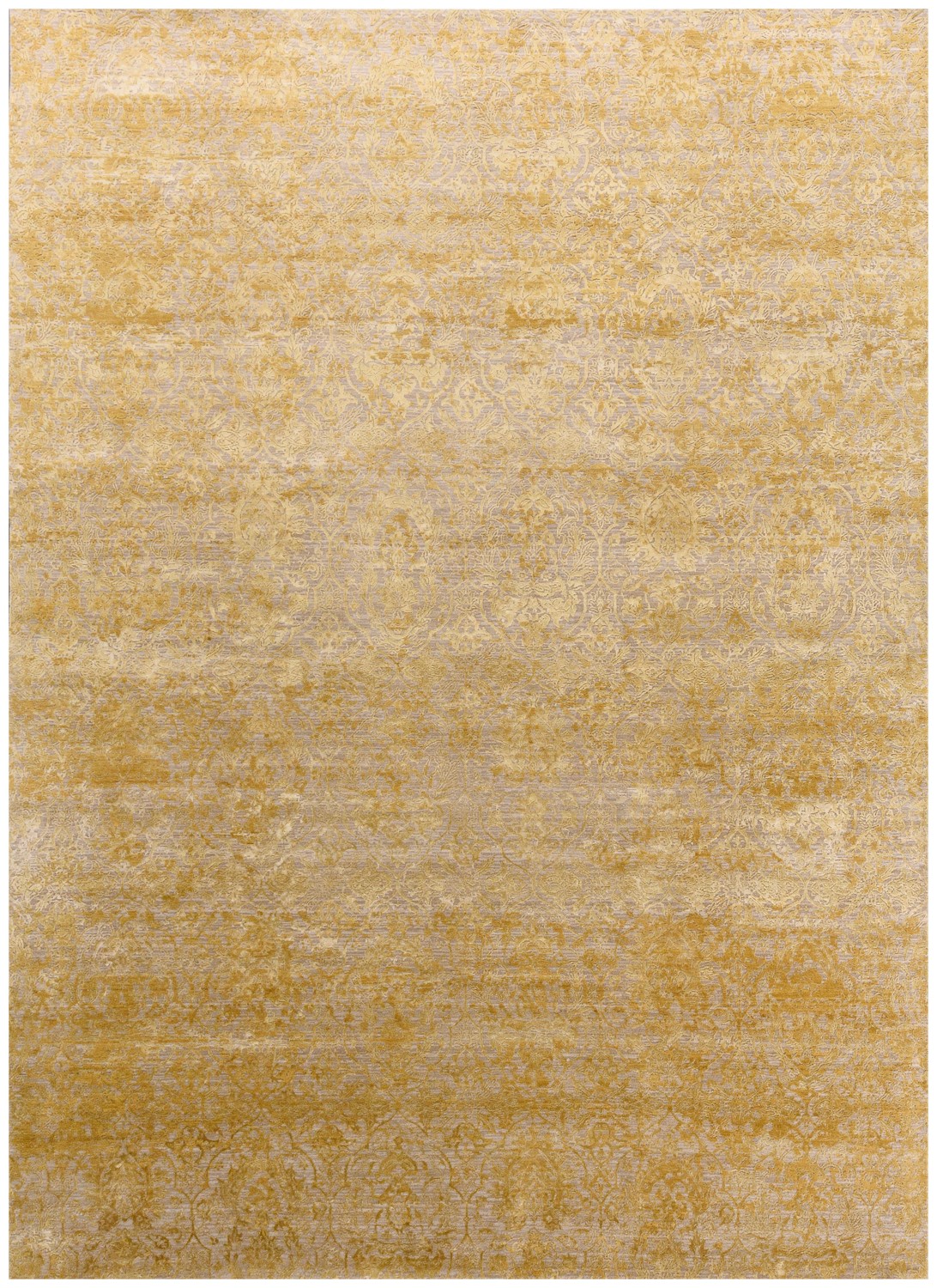 Индийский ковёр из шерсти и арт-шёлка «CHAOS THEORY» ESK632-AWHT-GAPR 250 x 300 см