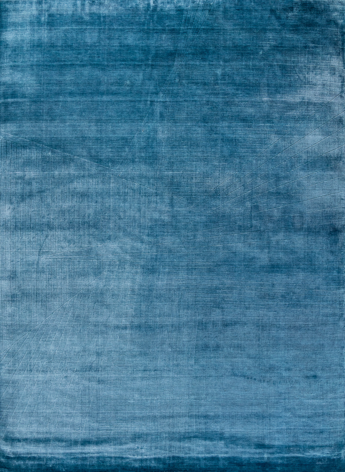 Индийский ковёр из арт-шёлка и шерсти «JAZZ» 2021071-BLUE ASHES 198 x 295 см