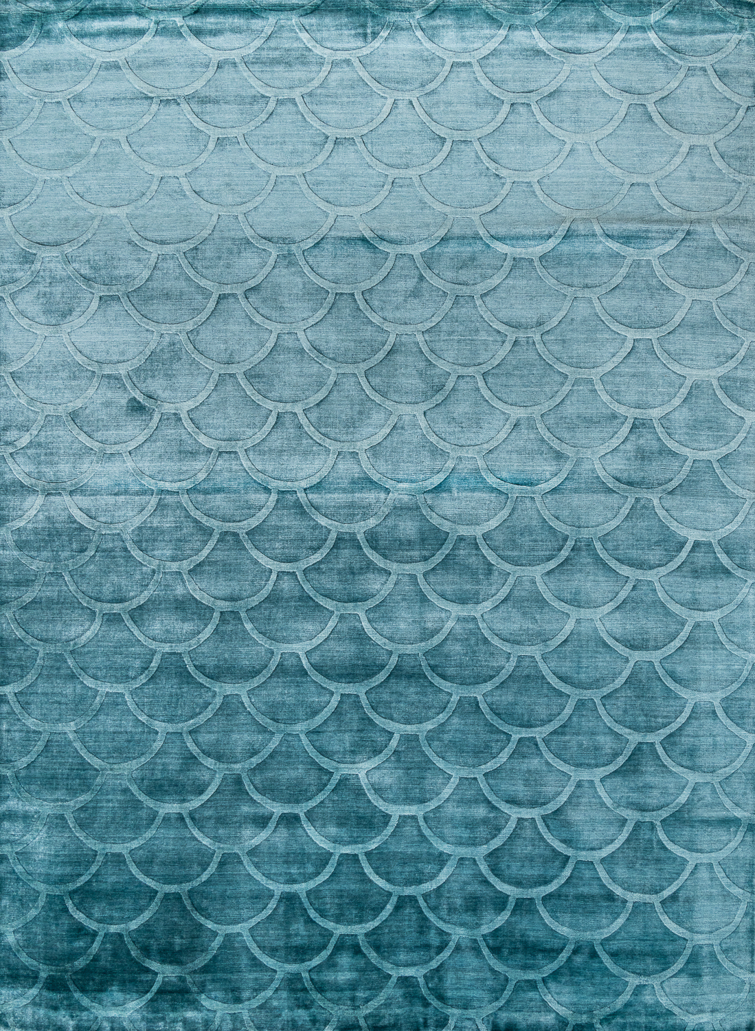Индийский ковёр из арт-шёлка и шерсти «JAZZ» 2019008-BLUE 172 x 234 см