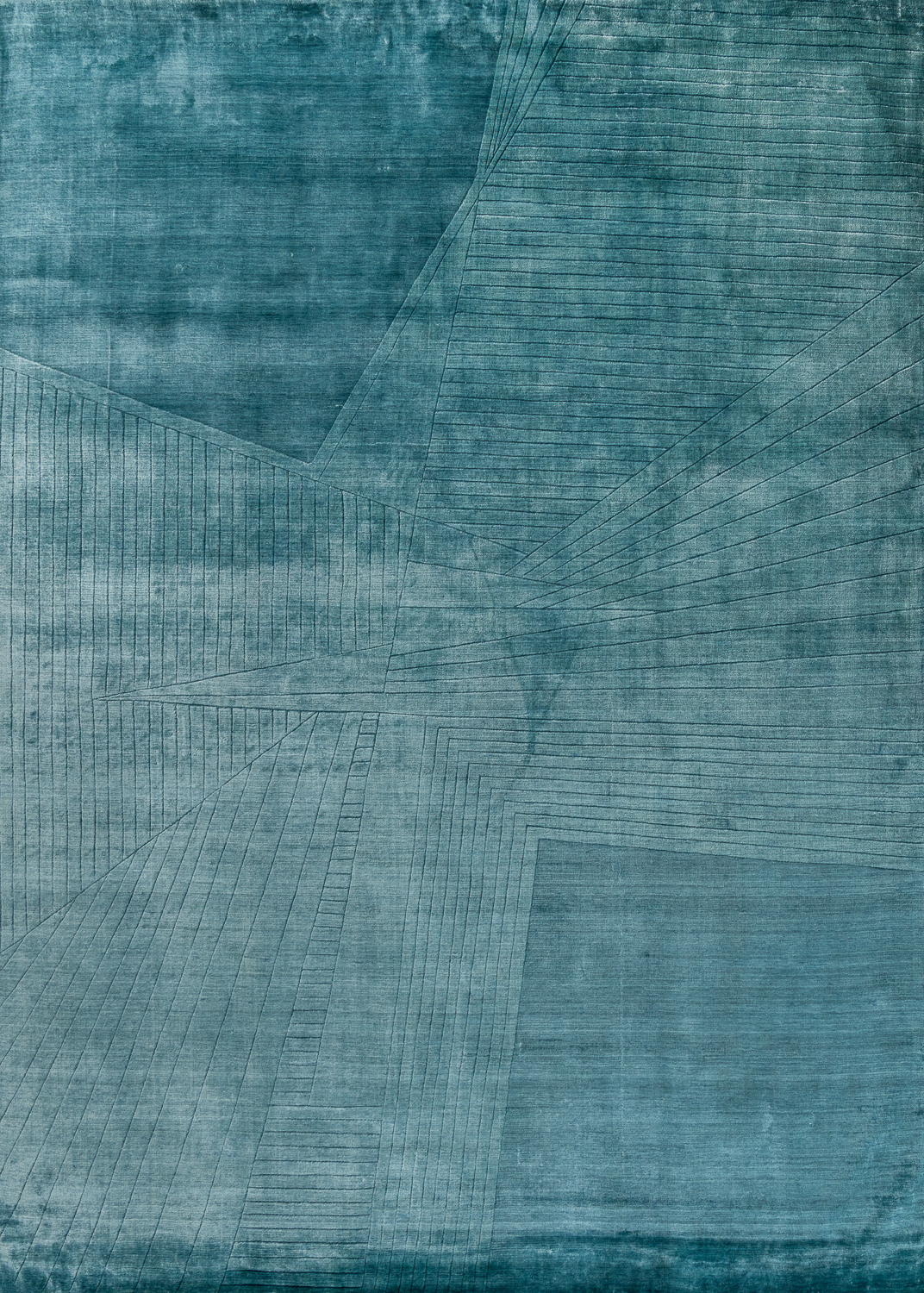 Индийский ковёр из арт-шёлка и шерсти «JAZZ» 2021071-BLUE 171 x 235 см