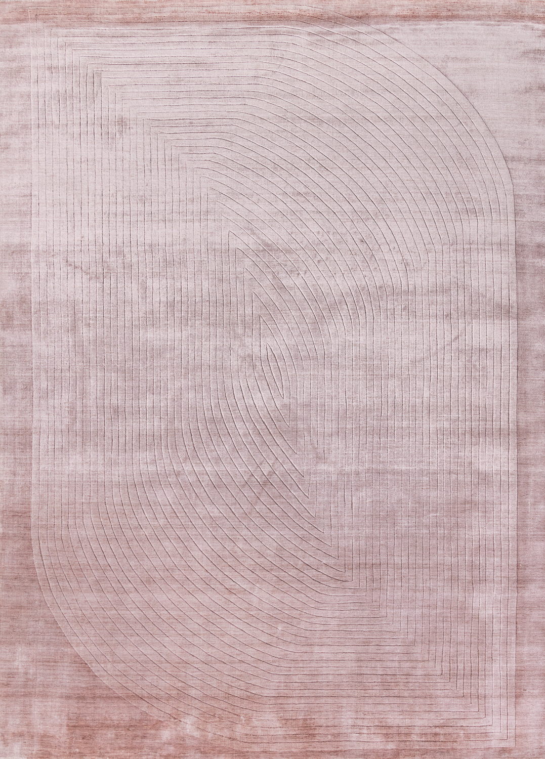 Индийский ковёр из арт-шёлка и шерсти «JAZZ» 2019009-BABY PINK 245 x 338 см