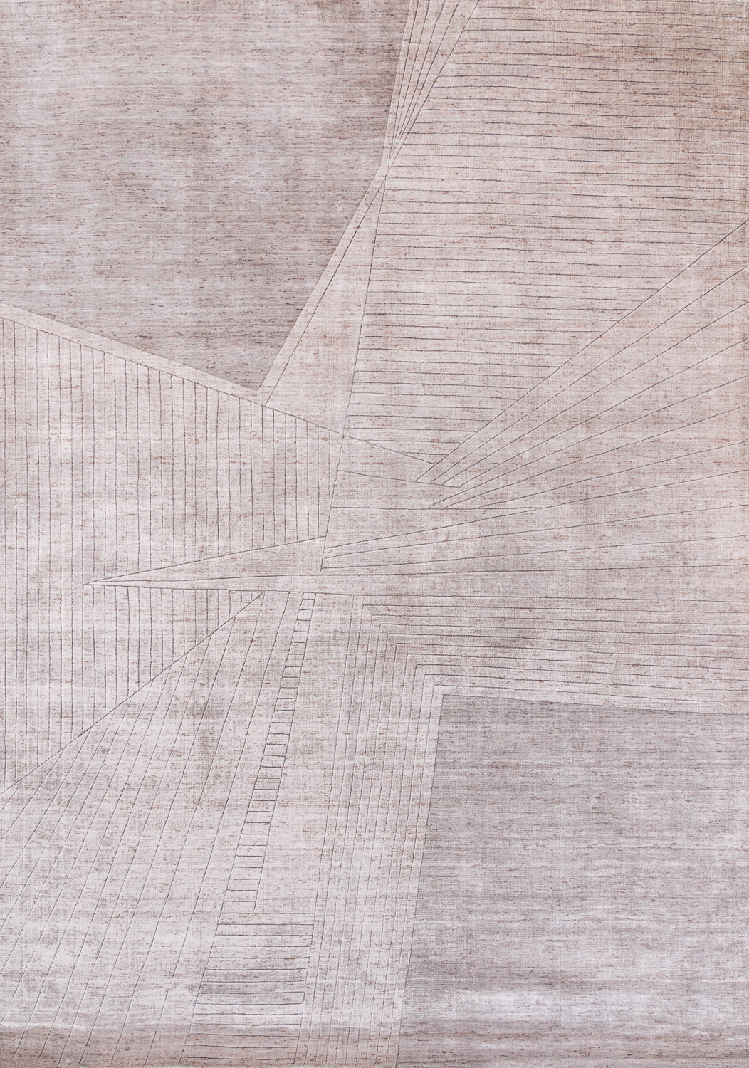 Индийский ковёр из арт-шёлка и шерсти «JAZZ» 2021071-SMOKE 201 x 295 см