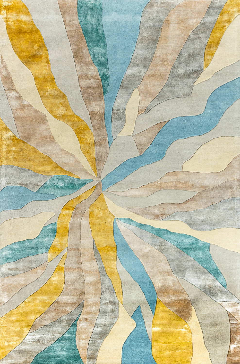 Индийский ковёр из шерсти и арт-шёлка «RIVIERA» ROSE-01-SKY 60 x 90 см