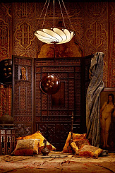 Scudo Saraceno Простая лампа из шелка цвета слоновой кости