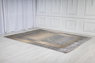 Индийский ковёр из арт-шёлка «RAINBOW BORDER»