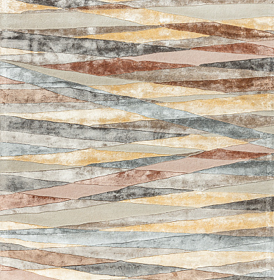 Индийский ковёр из арт-шёлка «RIVIERA» STRIPES-ROSE-MULTI 60 x 90 см