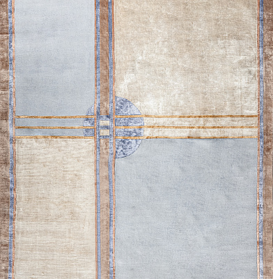 Индийский ковёр из шерсти и арт-шёлка «CARTIE COLLECTION» ART DECO-1