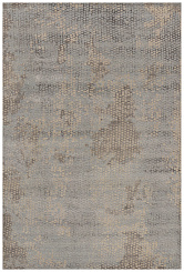 Индийский ковёр из шерсти и арт-шёлка «CHAOS THEORY» ESK404-CGRY-PBLU 198 x 300 см