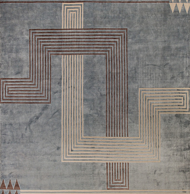 Индийский ковёр из шерсти и арт-шёлка «CARTIE COLLECTION» ART DECO-8