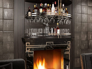 Бильярдная из черного дерева