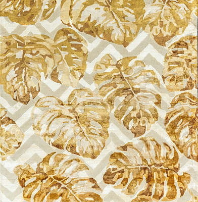 Индийский ковёр из вискозы «RIVIERA» TROPICAL-LEAVES-GOLD 60 x 90 см