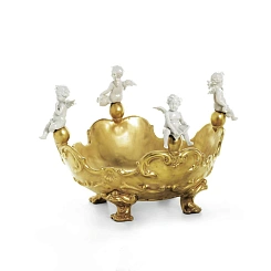 Baroque Centrepiece With 4 Cherubs - Gold