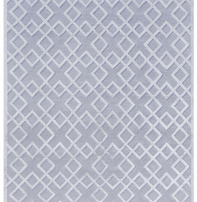 Непальский ковёр из шерсти и эвкалиптового шёлка «ART DECO RUGS» RHOMB BLUE AIR(90529) 201 x 302 см