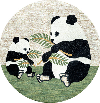 Индийский ковёр из шерсти «FAUNA FUN» 156-PANDA(Round) 150 x 150 см